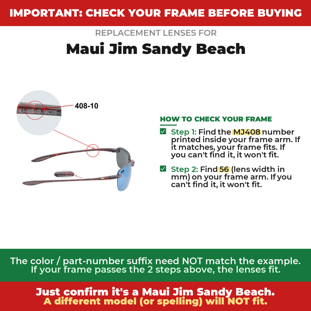 Verify your Maui Jim Sandy Beach frame##shared
