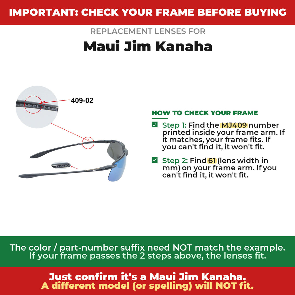 Verify your Maui Jim Kanaha frame##shared