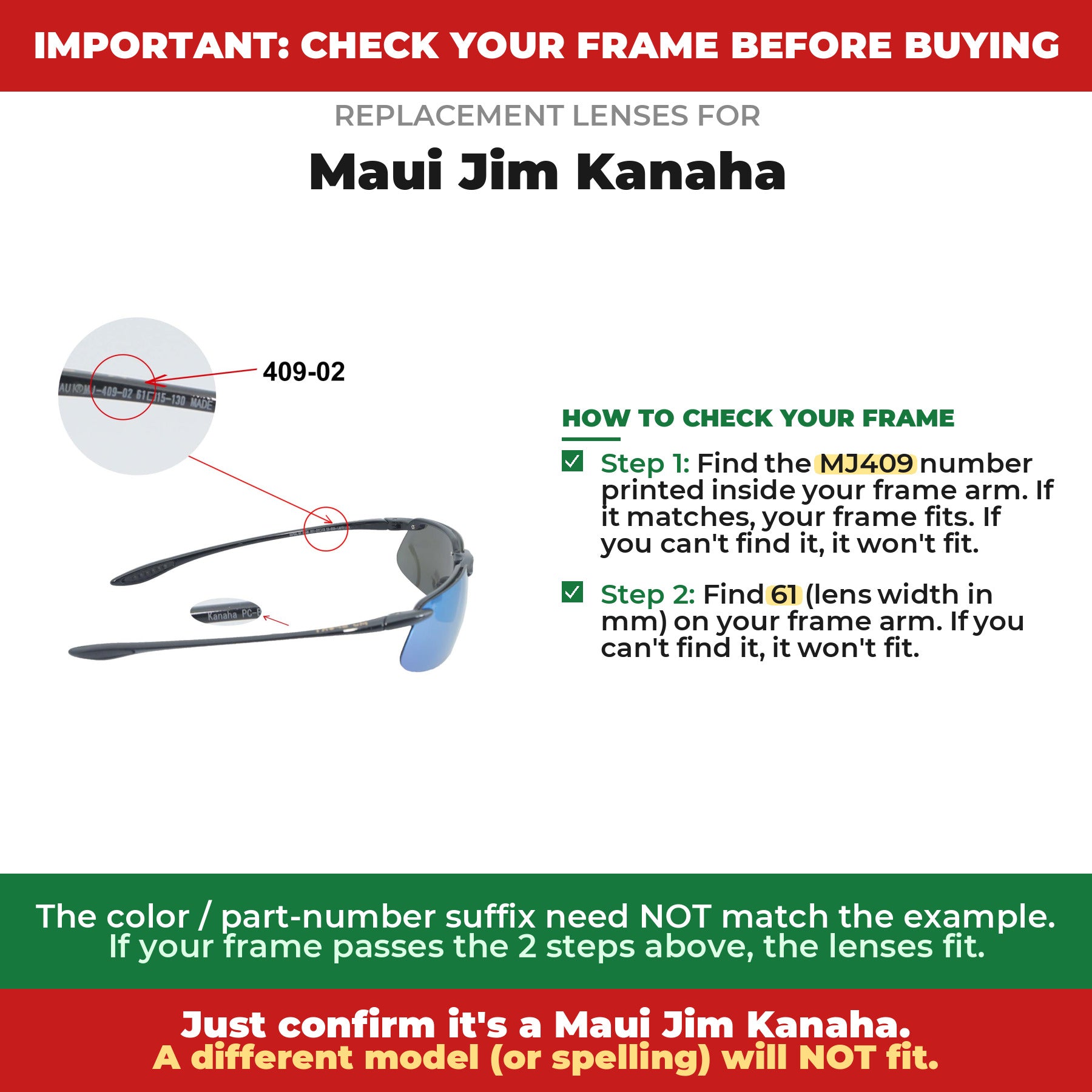 Verify your Maui Jim Kanaha frame##shared
