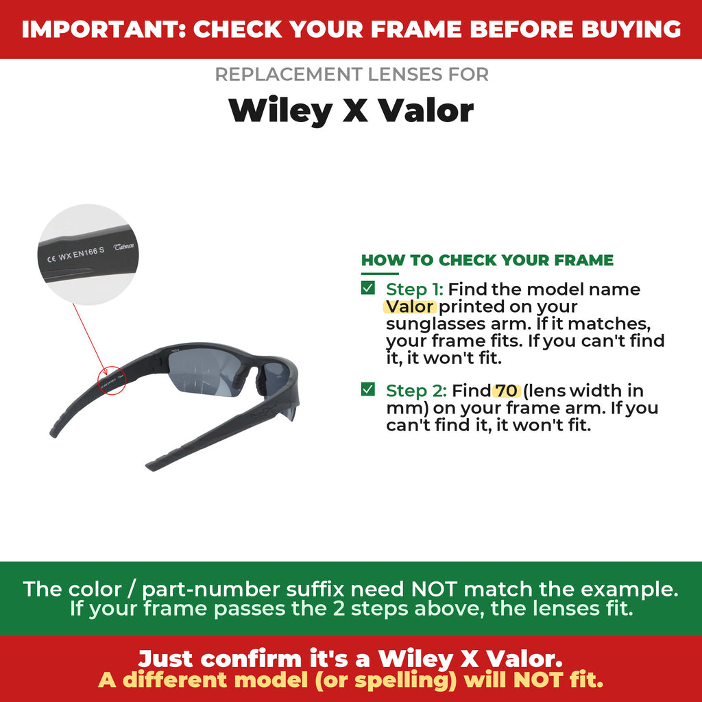 Verify your Wiley X Valor frame##shared
