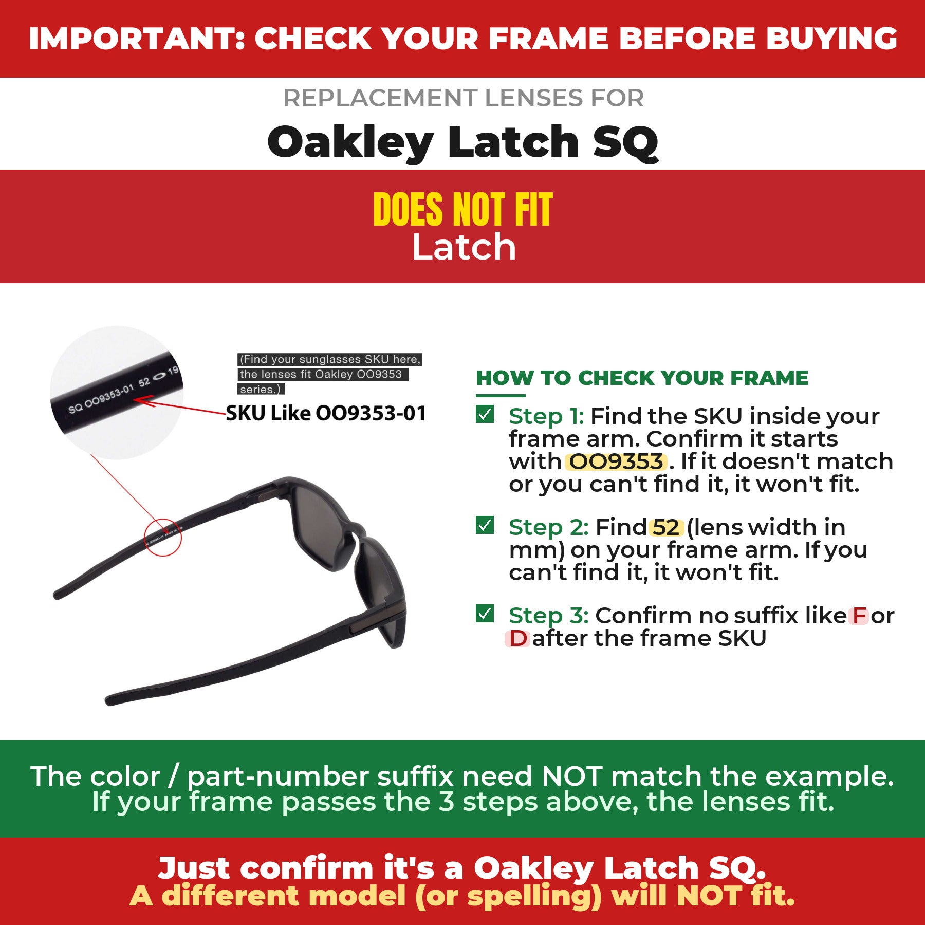 Verify your Oakley Latch SQ frame##shared
