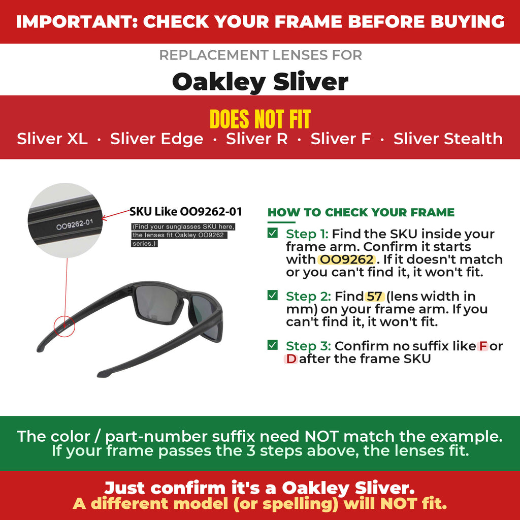 Verify your Oakley Sliver frame##shared