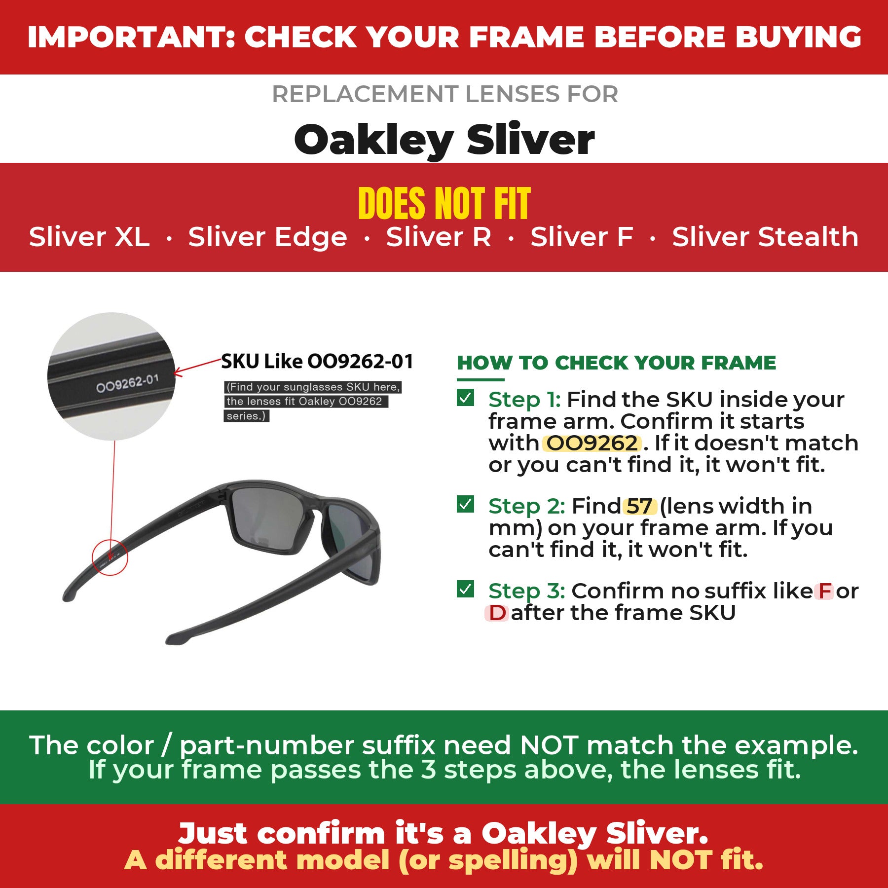 Verify your Oakley Sliver frame##shared