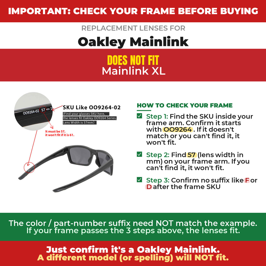 Verify your Oakley Mainlink frame##shared