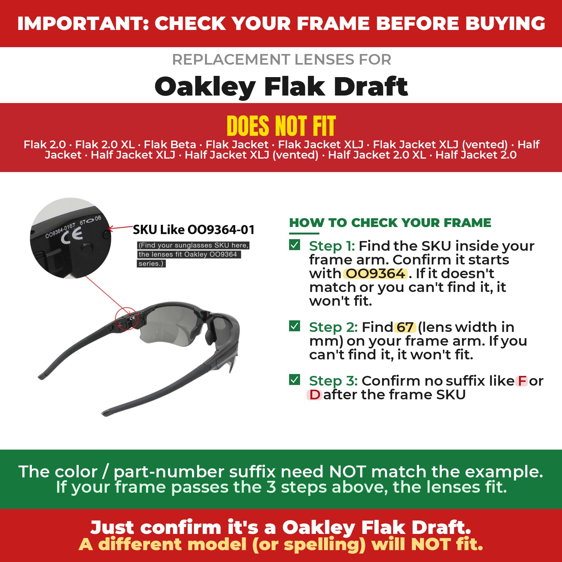 Verify your Oakley Flak Draft frame##shared