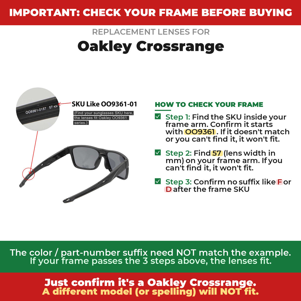 Verify your Oakley Crossrange frame##shared