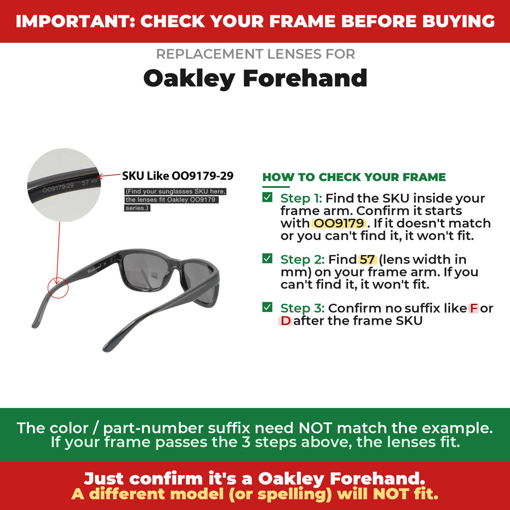 Verify your Oakley Forehand frame##shared