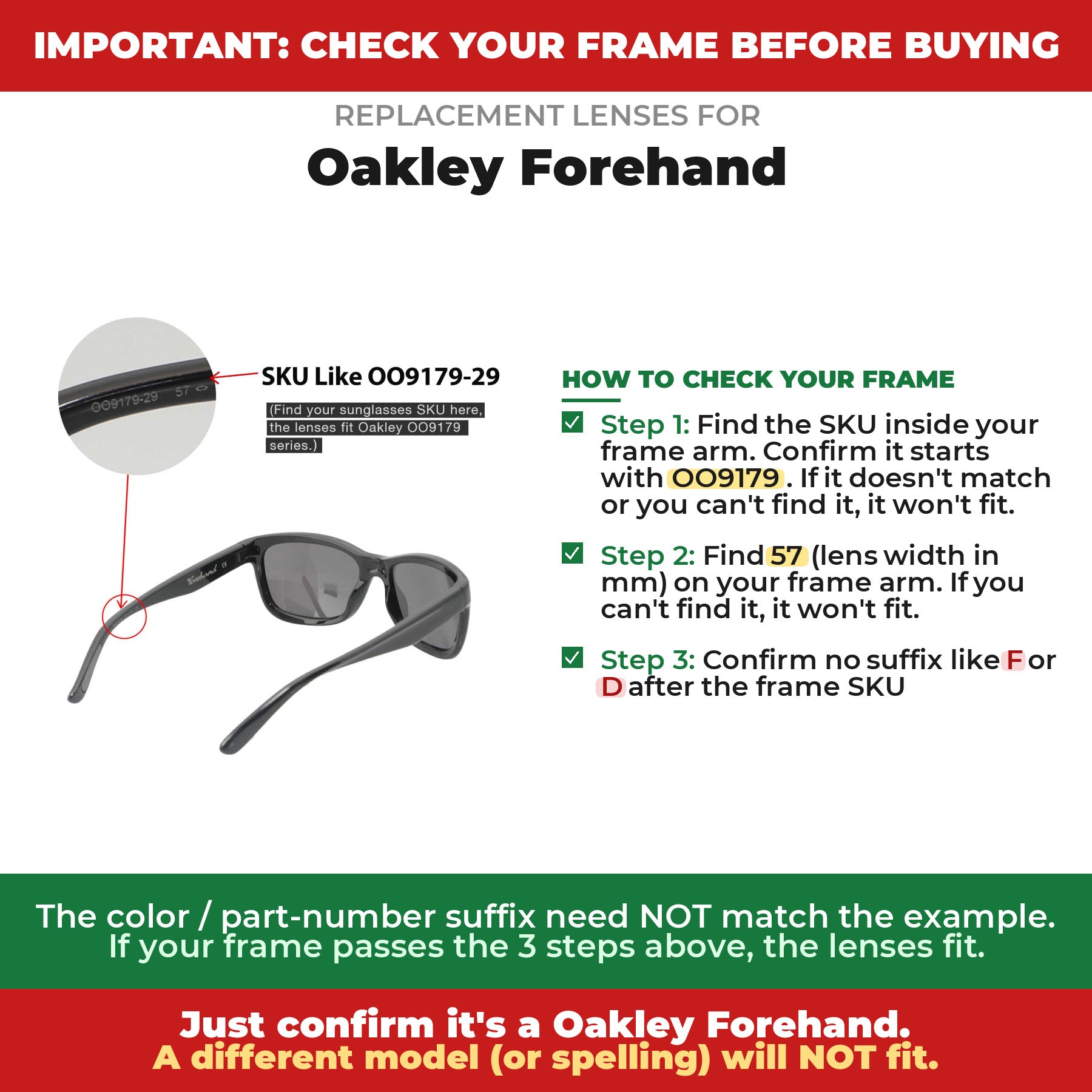 Verify your Oakley Forehand frame##shared