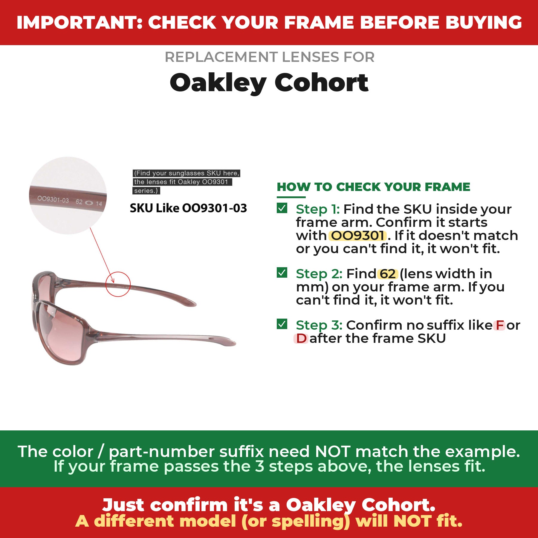 Verify your Oakley Cohort frame##shared