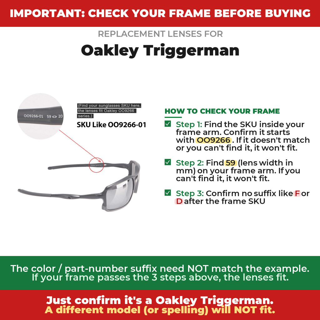 Verify your Oakley Triggerman frame##shared