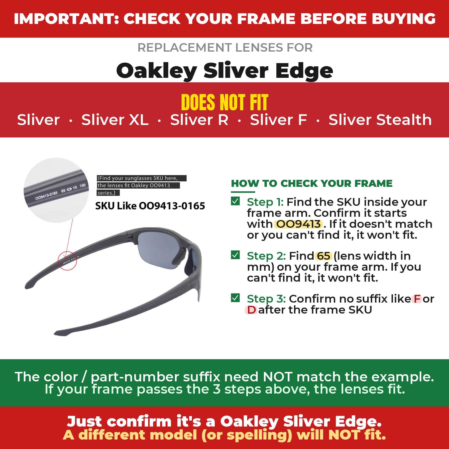 Verify your Oakley Sliver Edge frame##shared