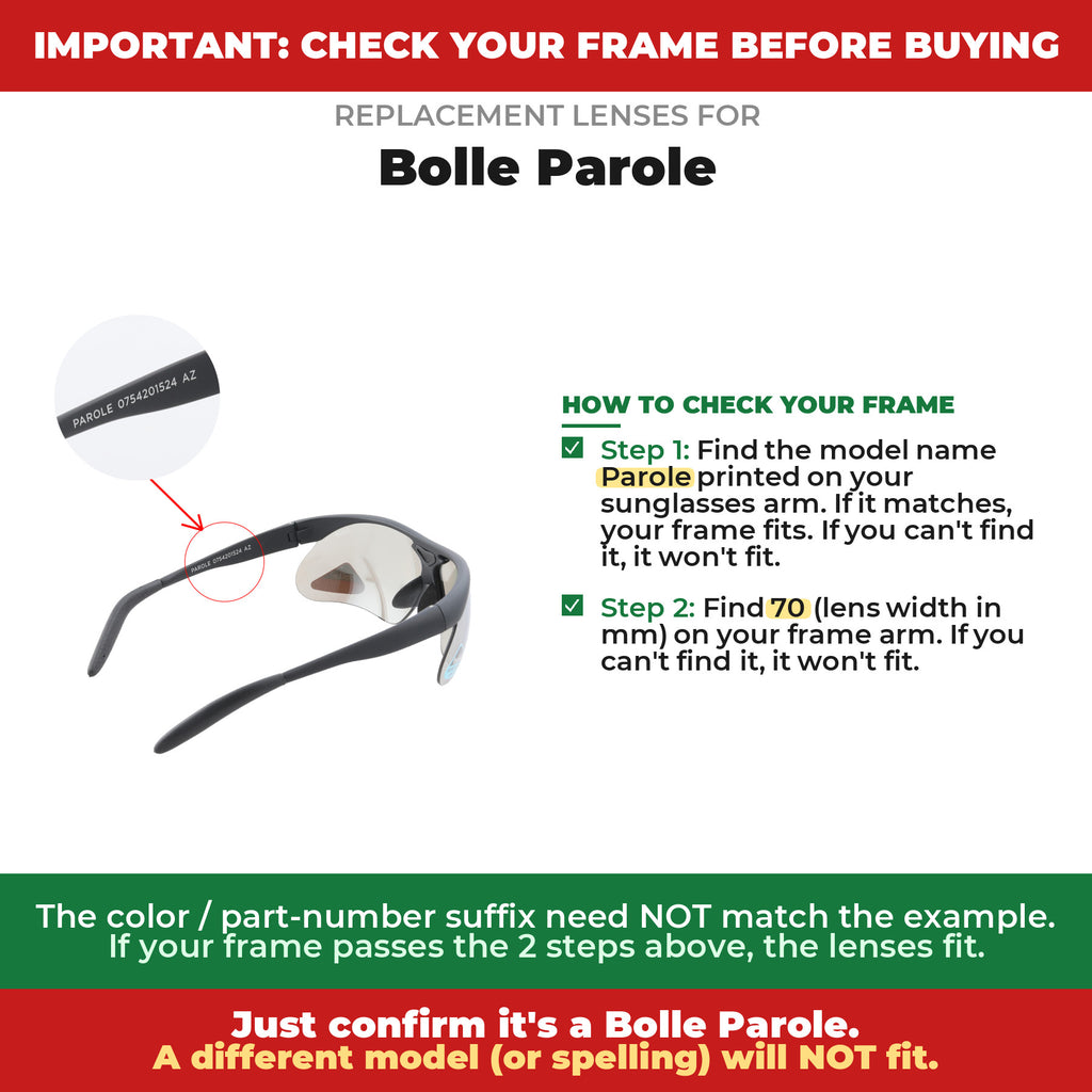 Verify your Bolle Parole frame##shared