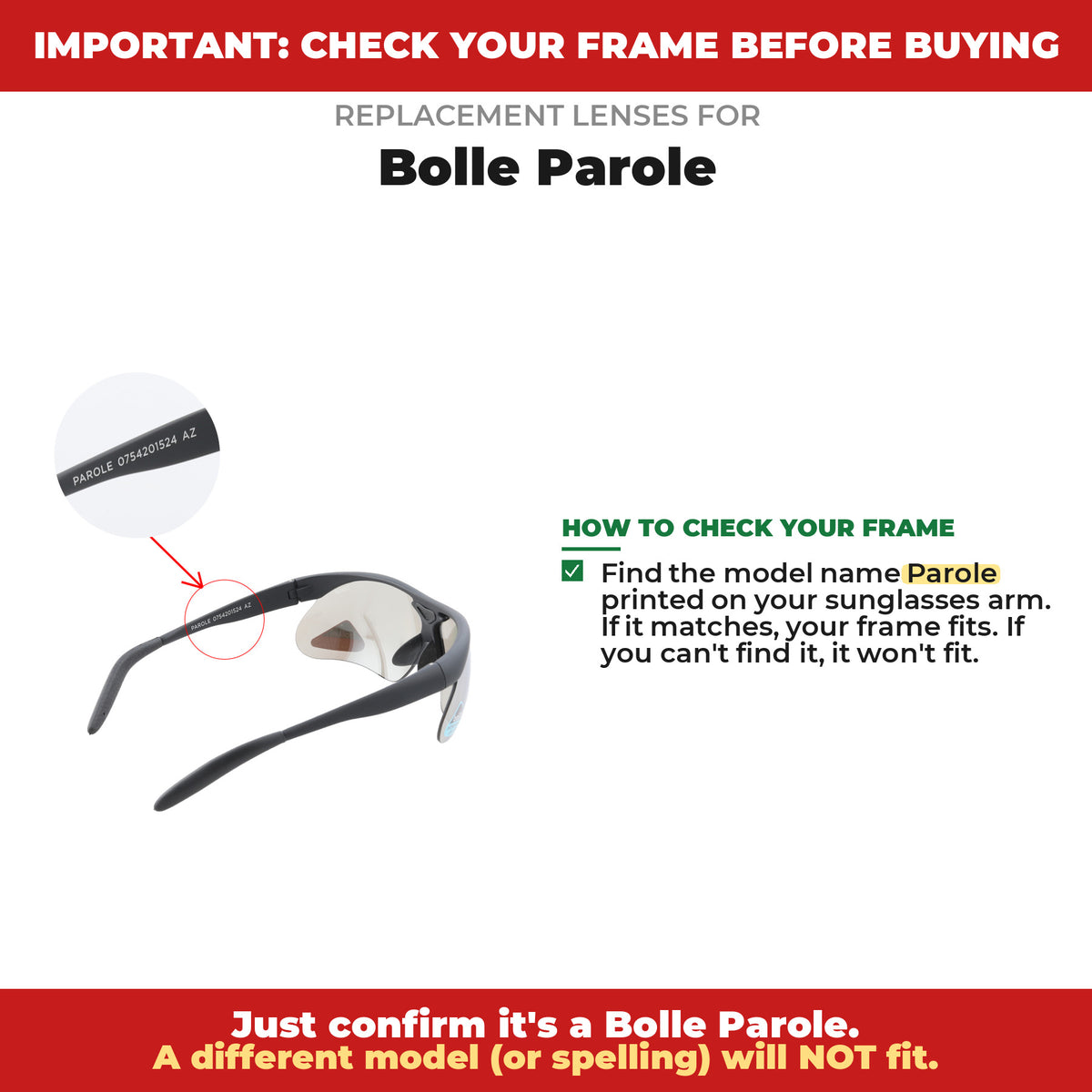 Verify your Bolle Parole frame##shared