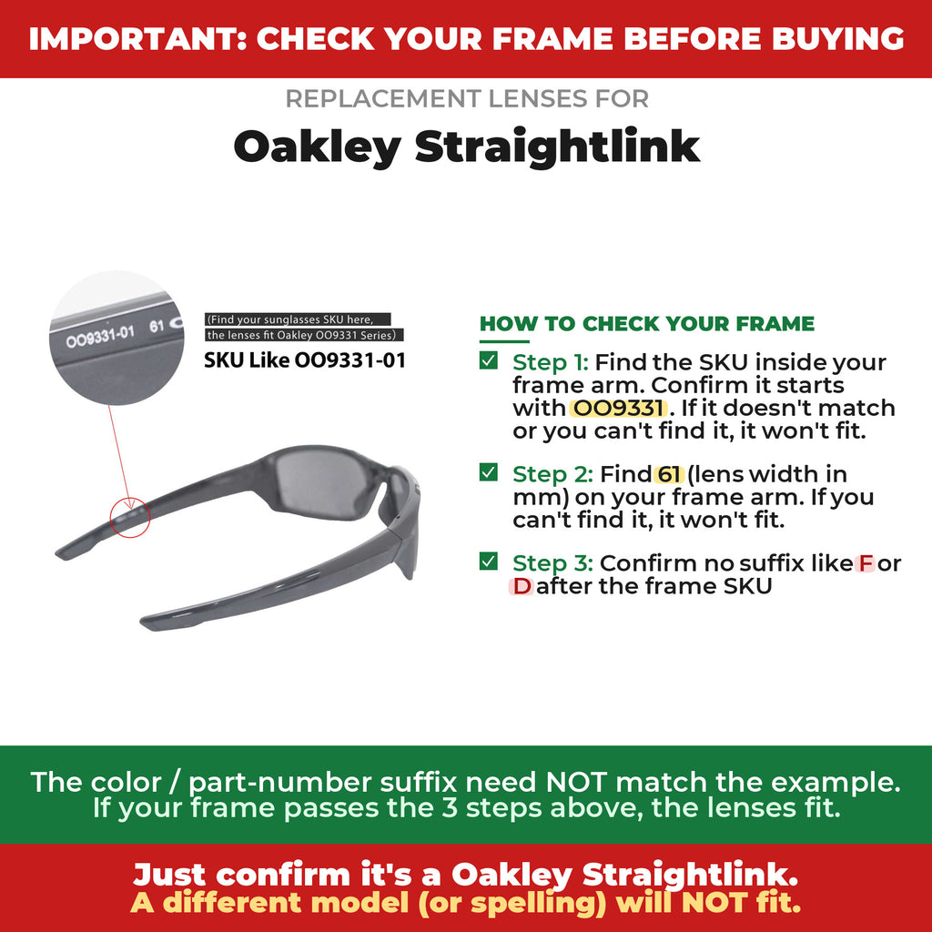 Verify your Oakley Straightlink frame##shared