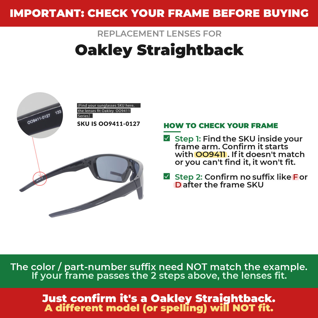 Verify your Oakley Straightback frame##shared