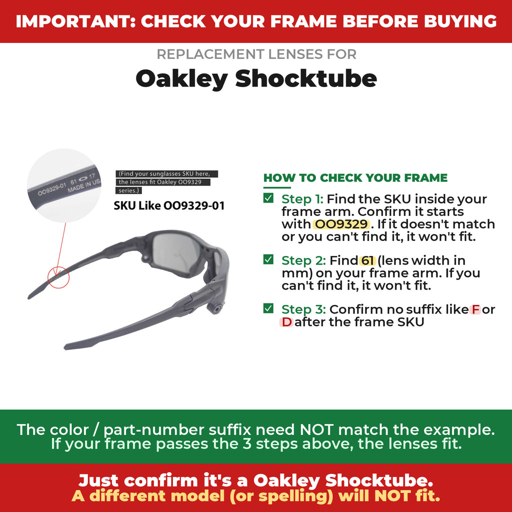 Verify your Oakley Shocktube frame##shared