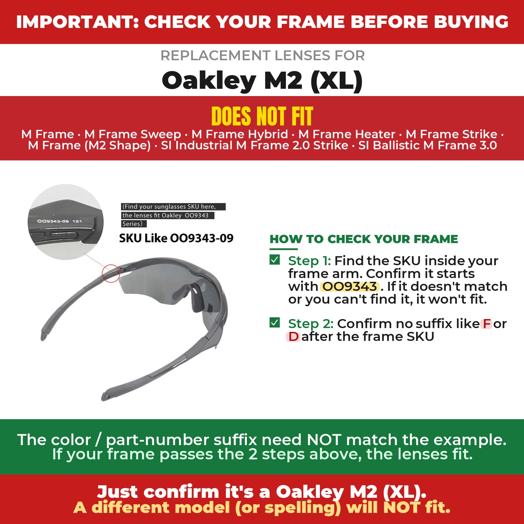 Verify your Oakley M2 (XL) frame##shared