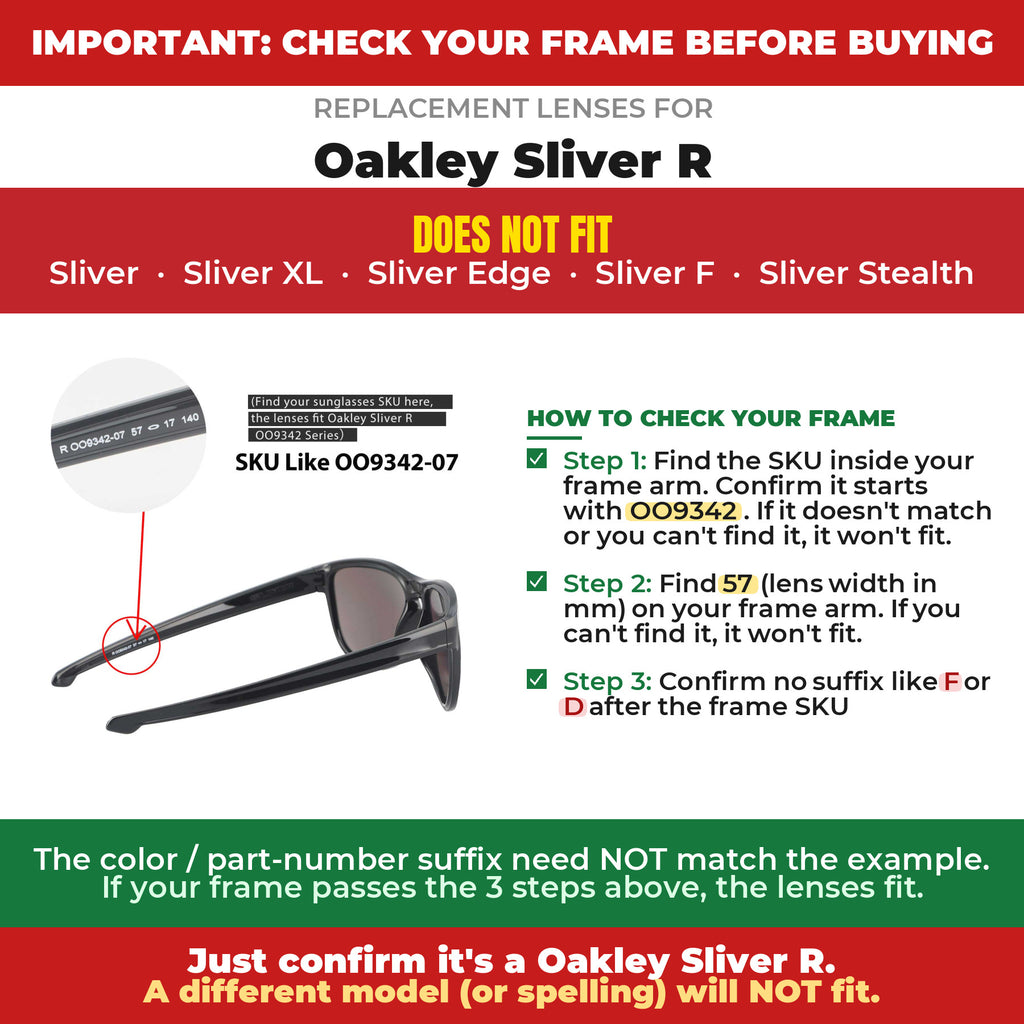 Verify your Oakley Sliver R frame##shared