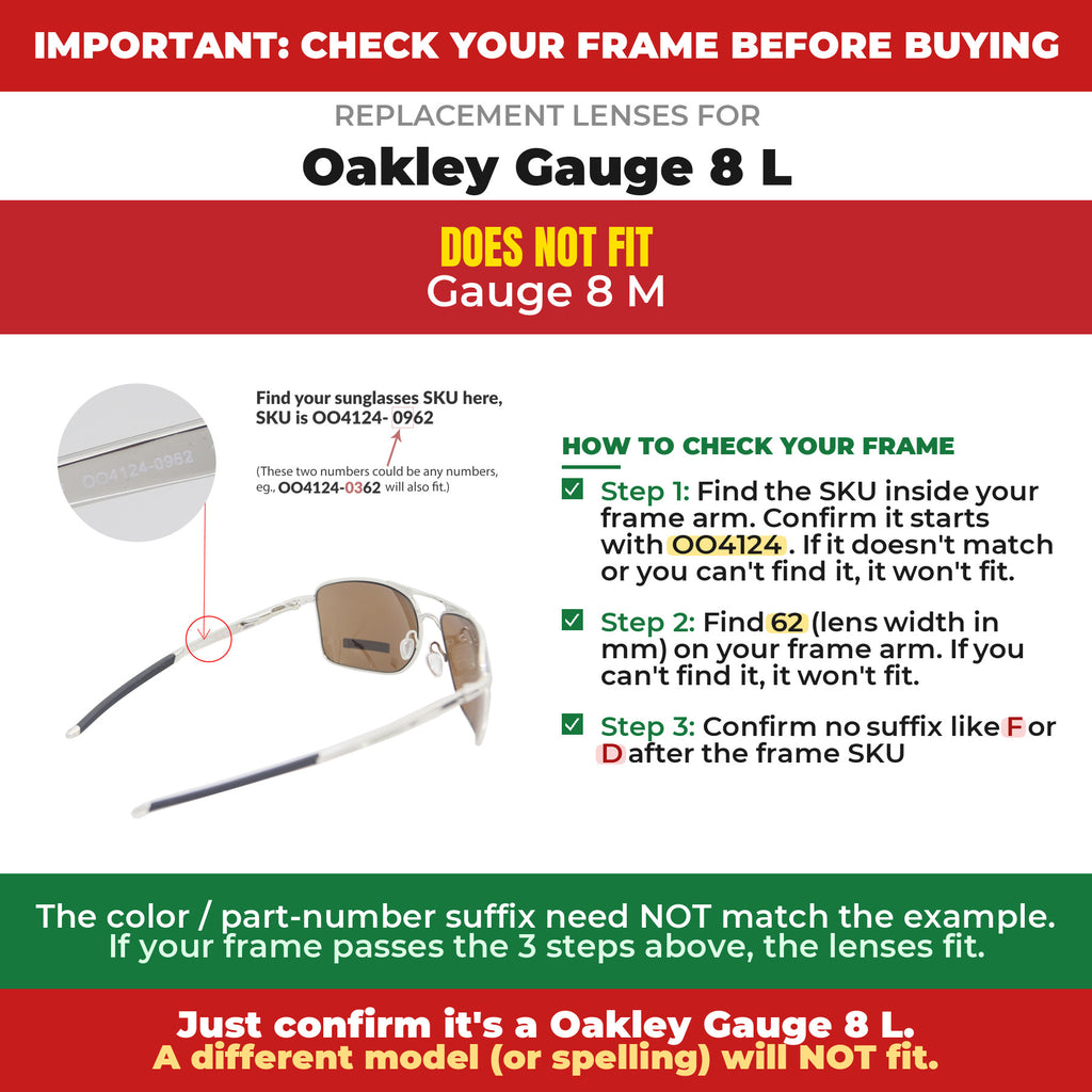 Verify your Oakley Gauge 8 L frame##shared