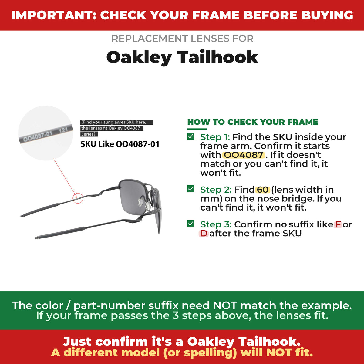 Verify your Oakley Tailhook frame##shared