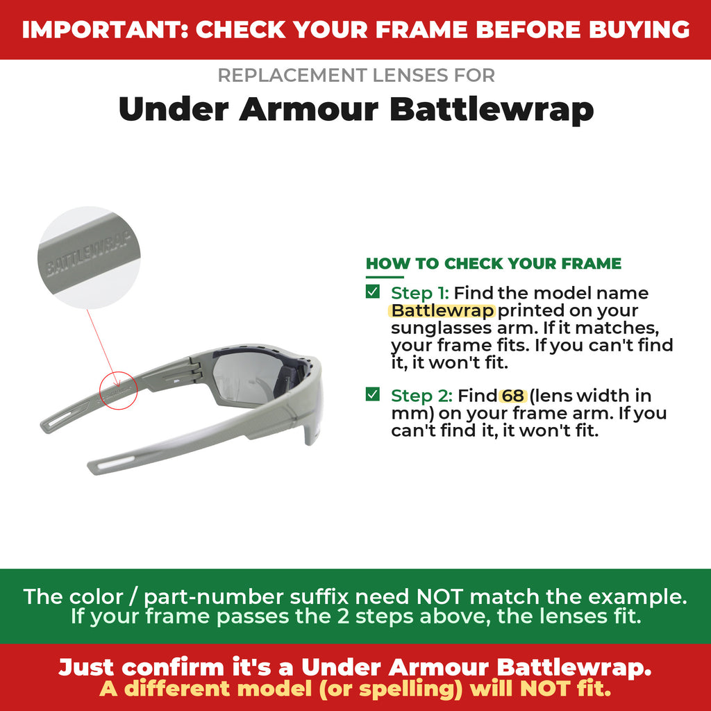 Verify your Under Armour Battlewrap frame##shared