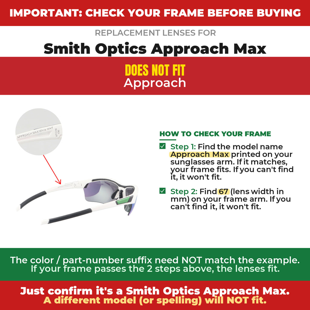 Verify your Smith Optics Approach Max frame##shared