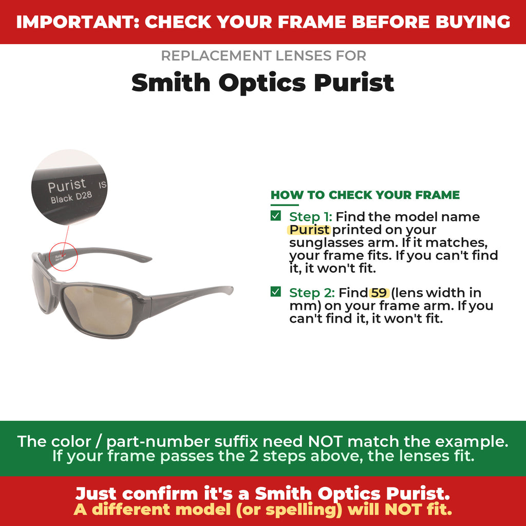 Verify your Smith Optics Purist frame##shared
