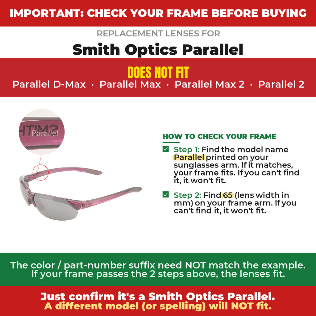 Verify your Smith Optics Parallel frame##shared