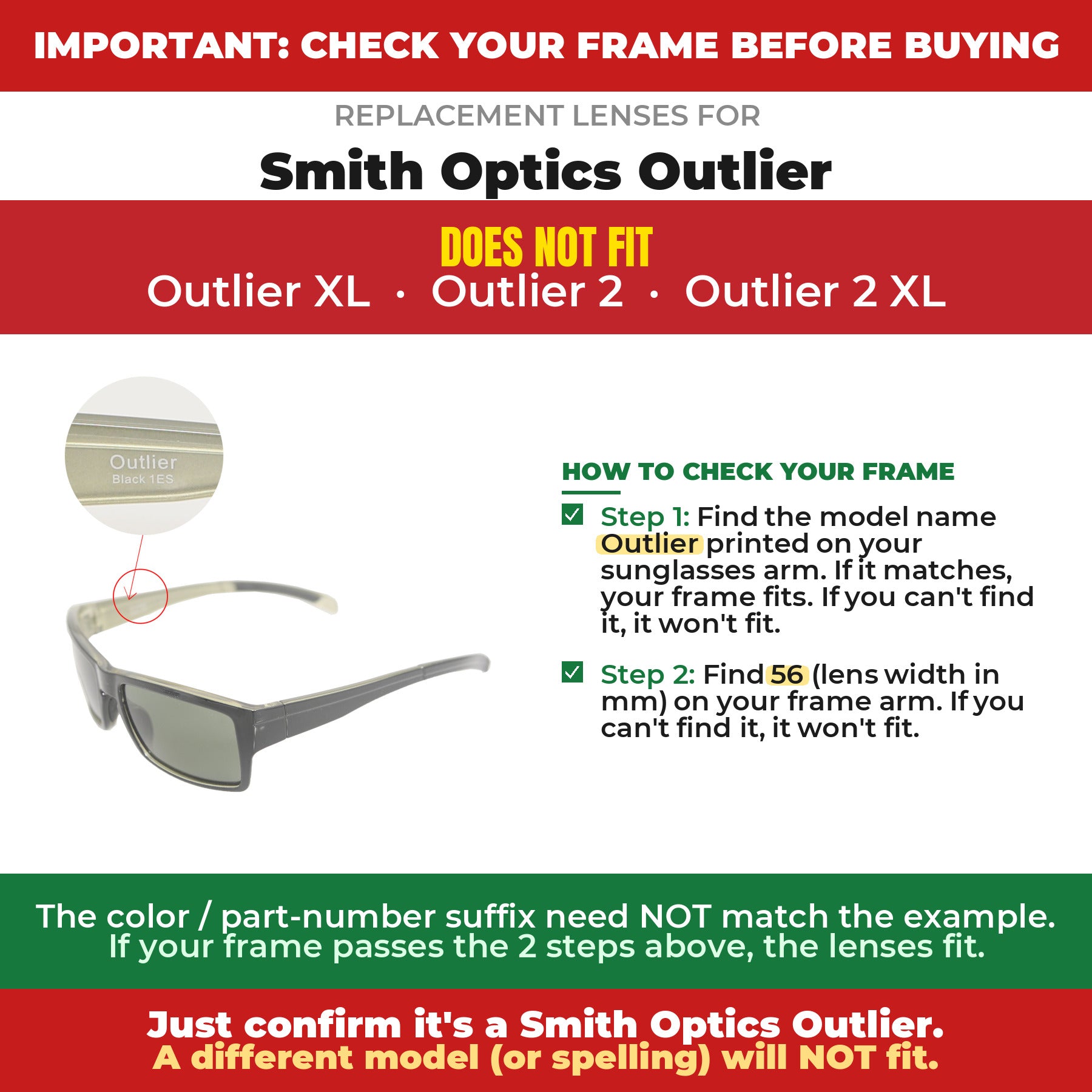 Verify your Smith Optics Outlier frame##shared