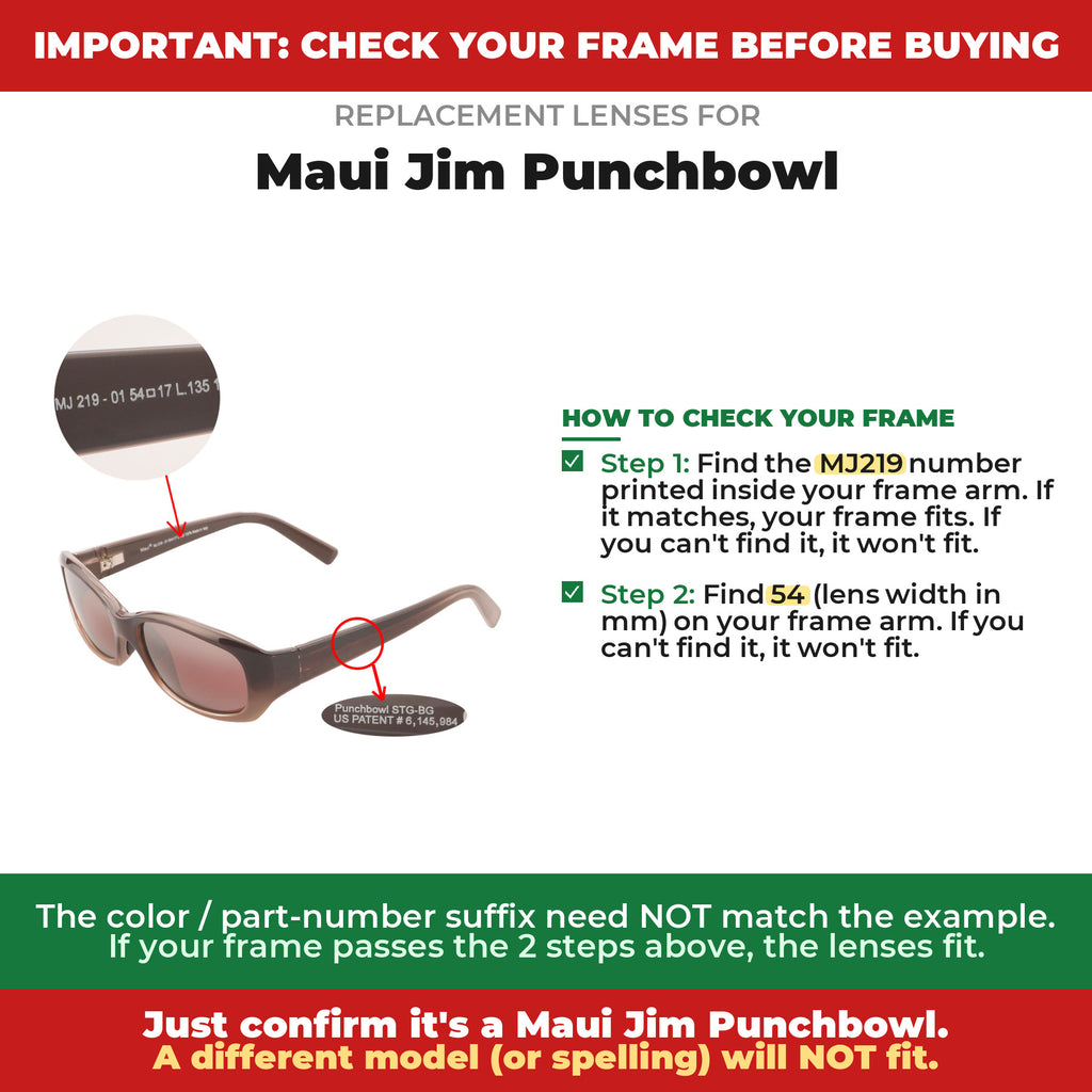 Verify your Maui Jim Punchbowl frame##shared