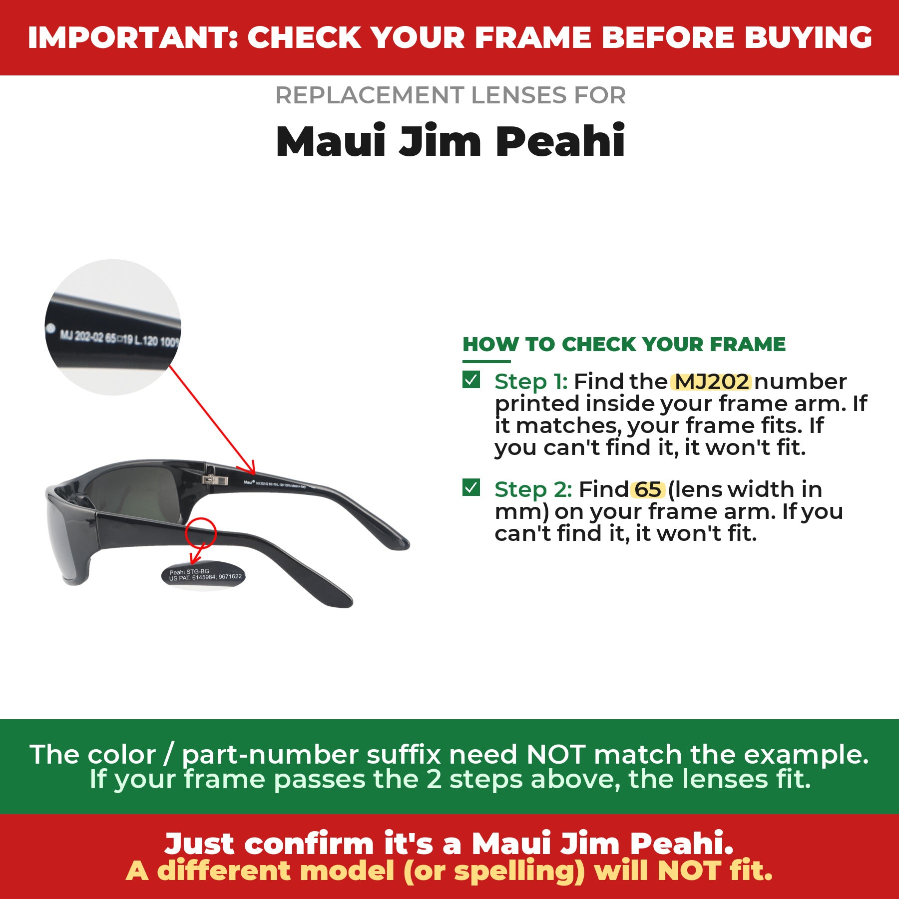 Verify your Maui Jim Peahi frame##shared
