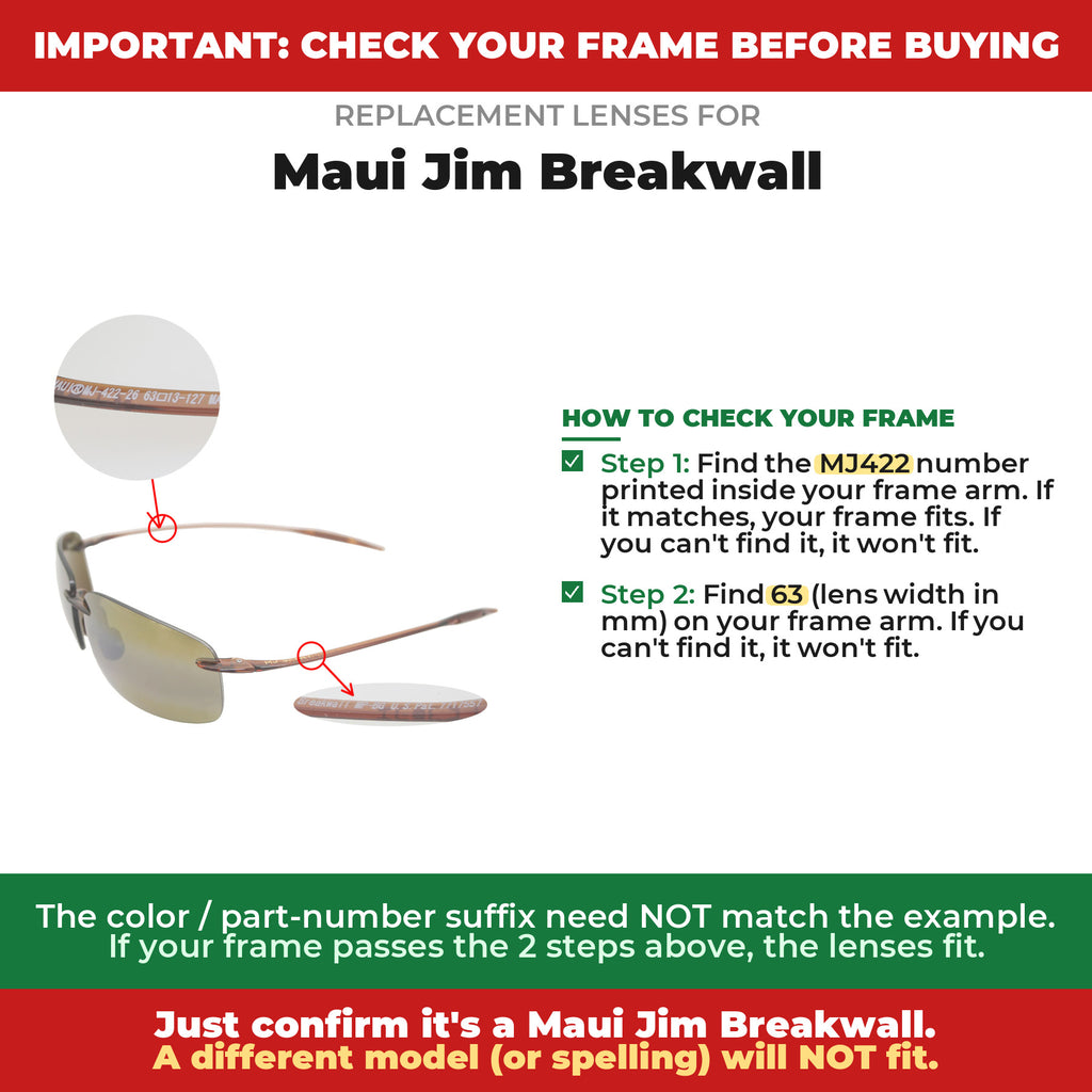Verify your Maui Jim Breakwall frame##shared