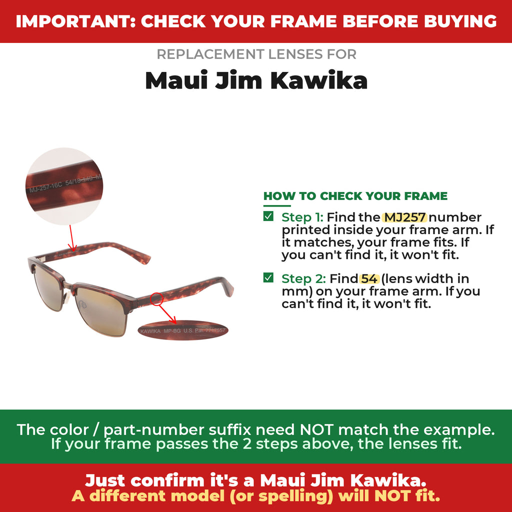 Verify your Maui Jim Kawika frame##shared