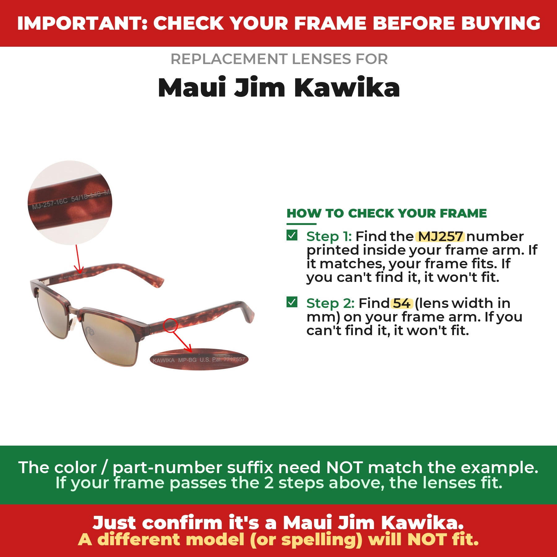 Verify your Maui Jim Kawika frame##shared