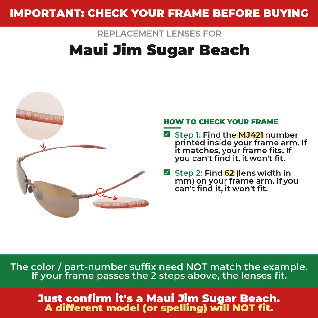 Verify your Maui Jim Sugar Beach frame##shared