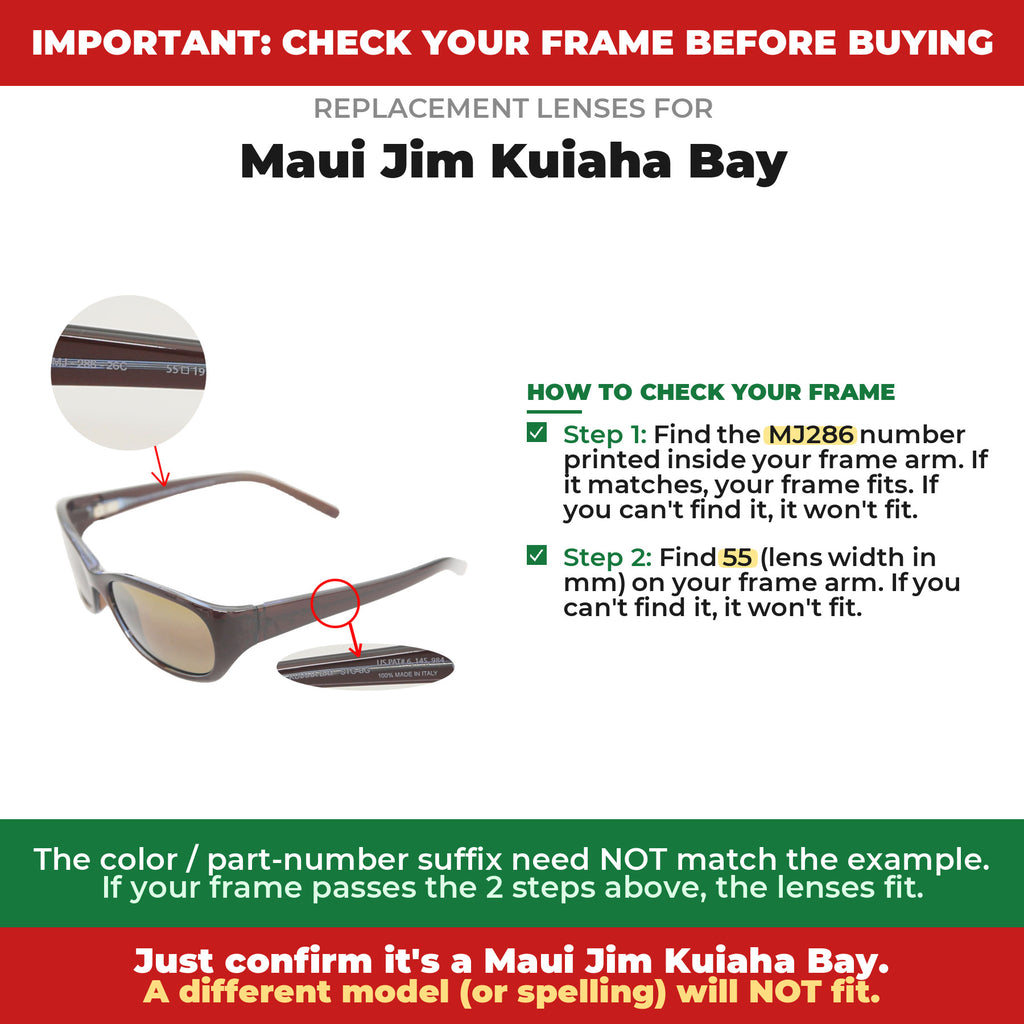 Verify your Maui Jim Kuiaha Bay frame##shared