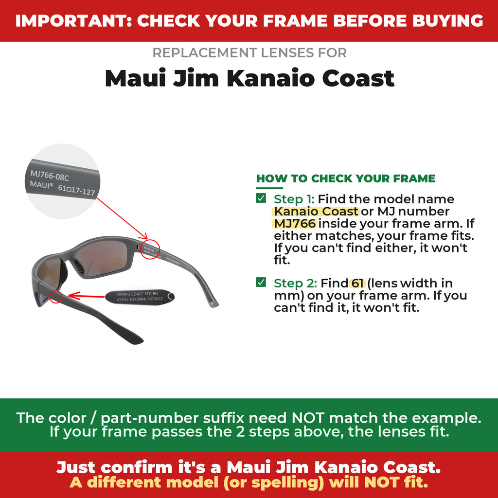 Verify your Maui Jim Kanaio Coast frame##shared