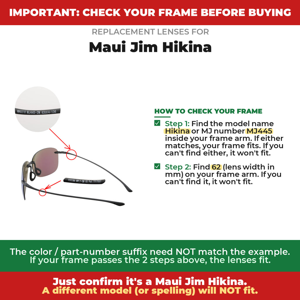 Verify your Maui Jim Hikina frame##shared
