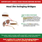 Verify your Maui Jim Swinging Bridges frame##shared