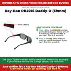 Verify your Ray-Ban RB2016 Daddy-O (59mm) frame##shared