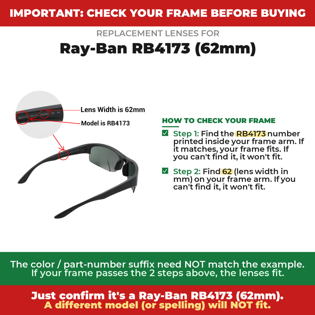Verify your Ray-Ban RB4173 (62mm) frame##shared