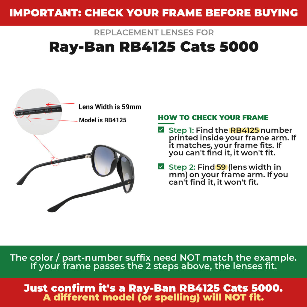 Verify your Ray-Ban RB4125 Cats 5000 frame##shared