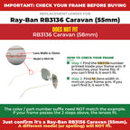 Verify your Ray-Ban RB3136 Caravan (55mm) frame##shared