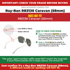 Verify your Ray-Ban RB3136 Caravan (58mm) frame##shared