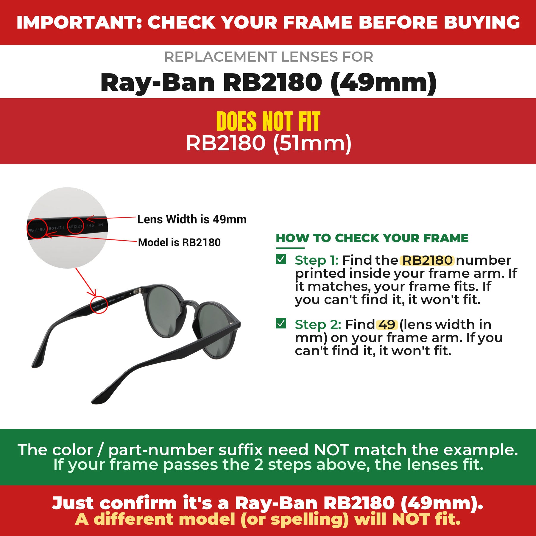 Verify your Ray-Ban RB2180 (49mm) frame##shared