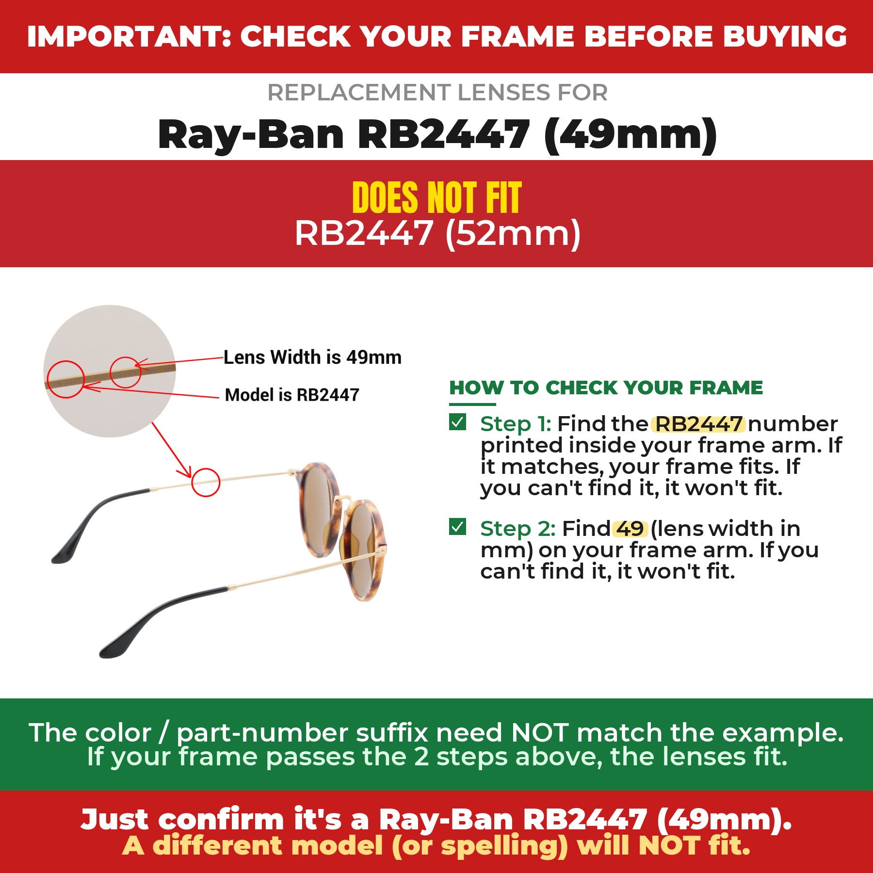 Verify your Ray-Ban RB2447 (49mm) frame##shared