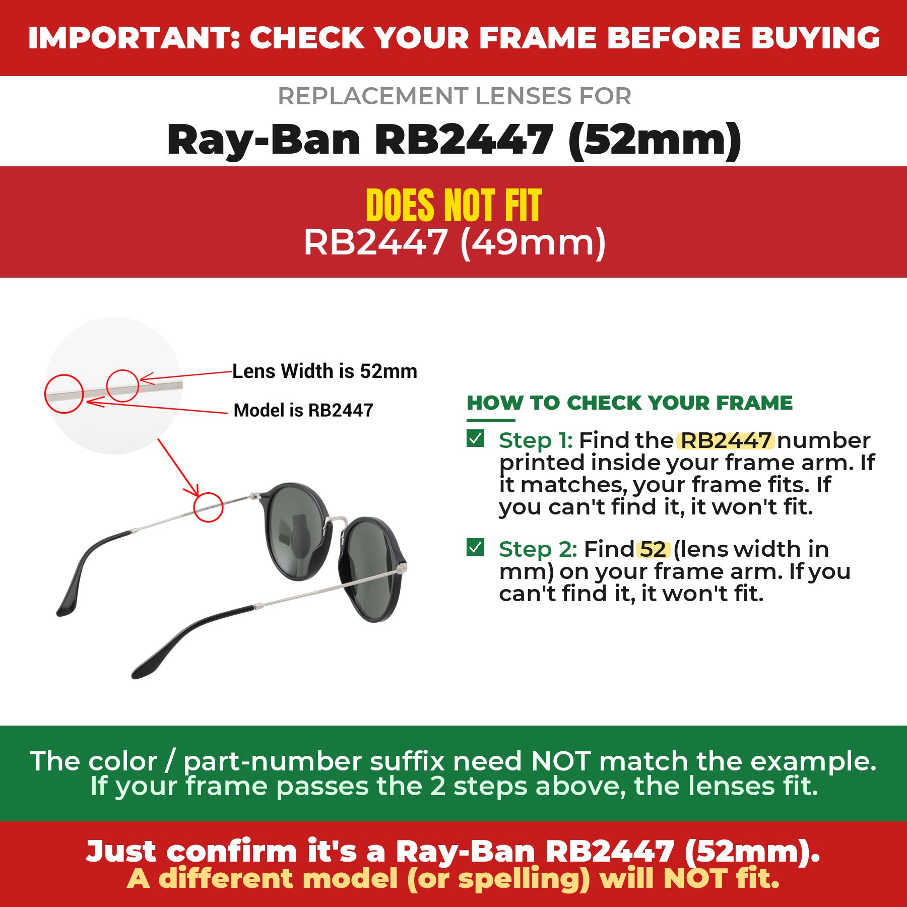 Verify your Ray-Ban RB2447 (52mm) frame##shared
