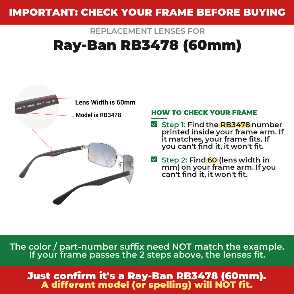 Verify your Ray-Ban RB3478 (60mm) frame##shared