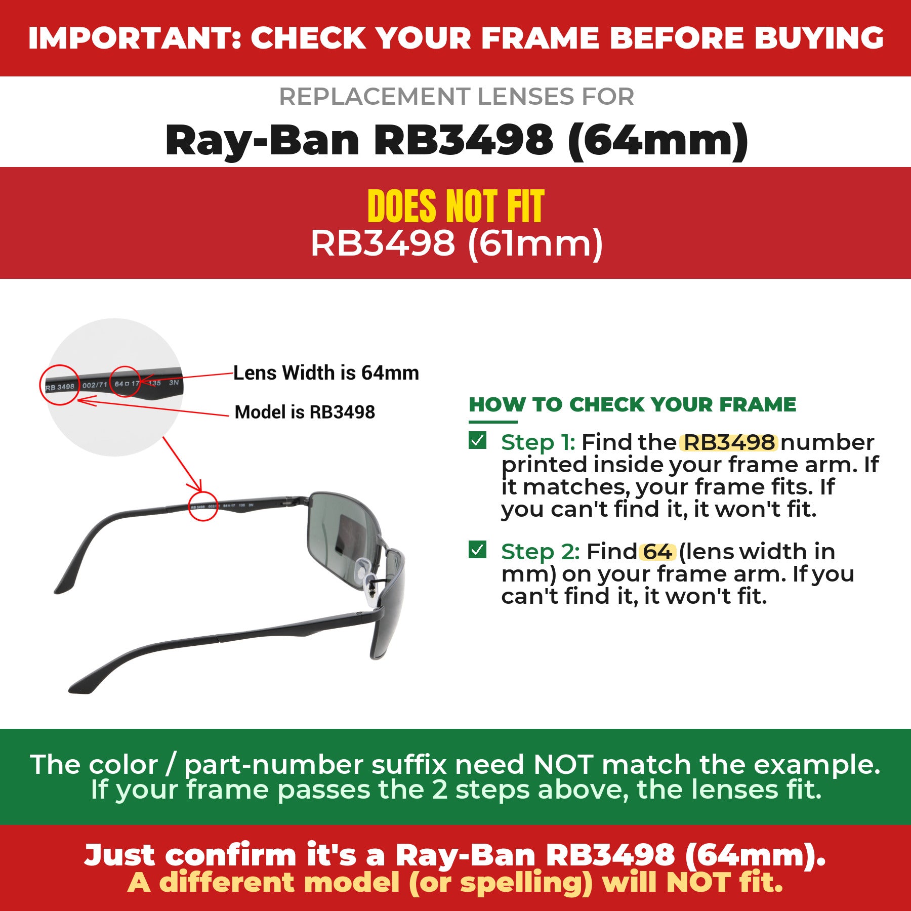 Verify your Ray-Ban RB3498 (64mm) frame##shared
