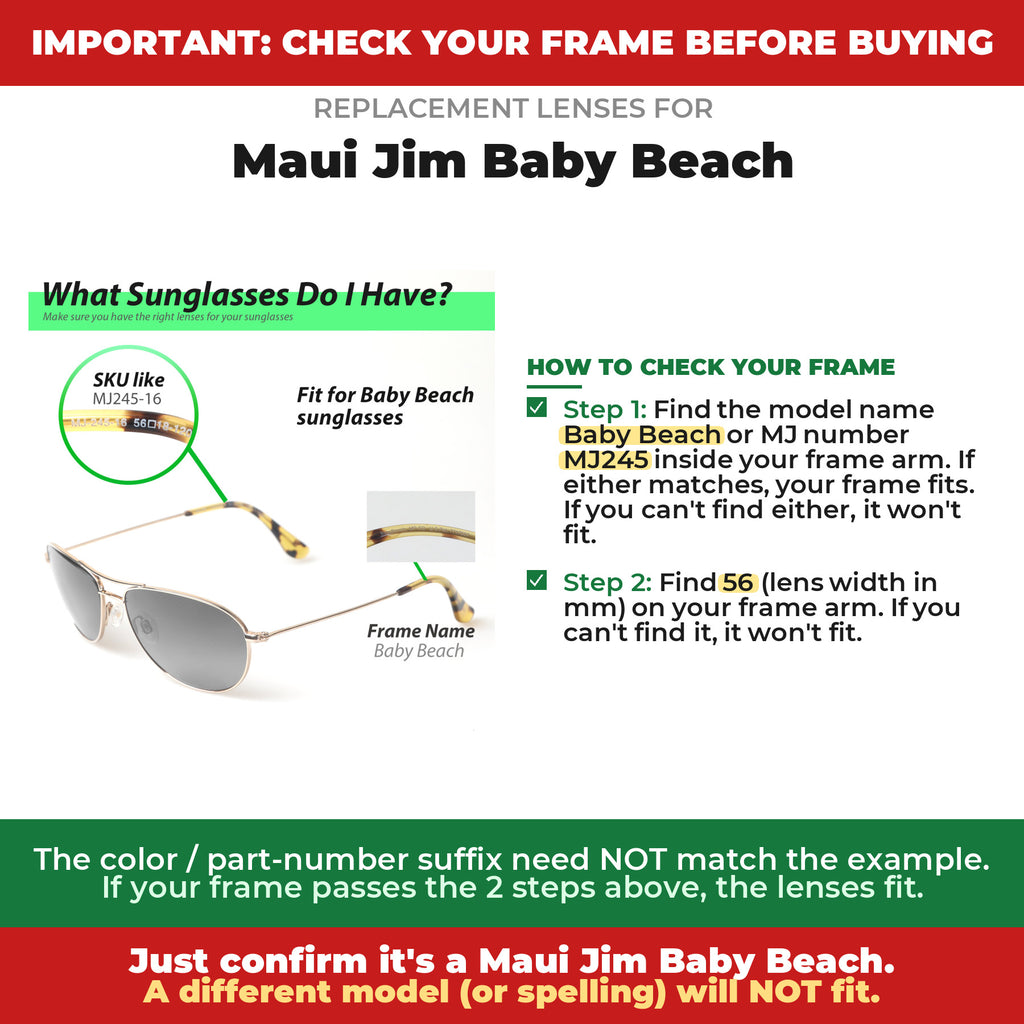 Verify your Maui Jim Baby Beach frame##shared